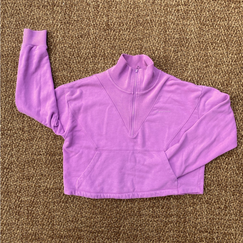 Outdoor Voices Cotton Terry 1/2 Zip Sweatshirt